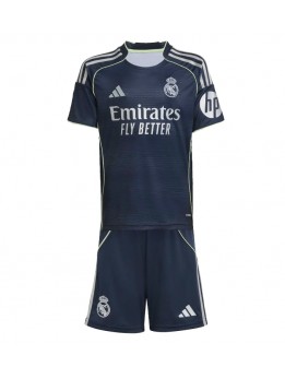Real Madrid Replika Borta Kläder Barn 2025-26 Kortärmad (+ byxor)